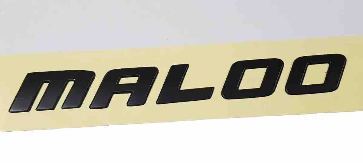 Maloo VZ Script Badge Matt Black HSV Maloo Matt Black X 2