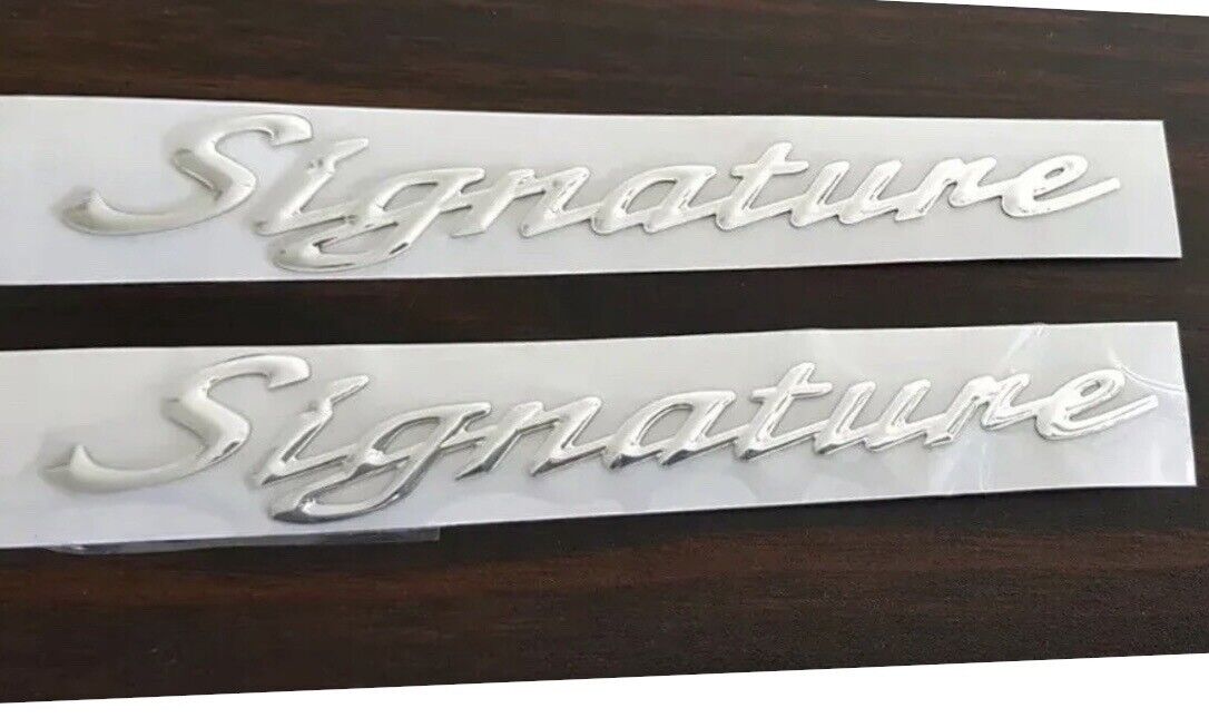 Signature Chrome Script Badge X 2   For HSV Clubsport Senator Grange Maloo
