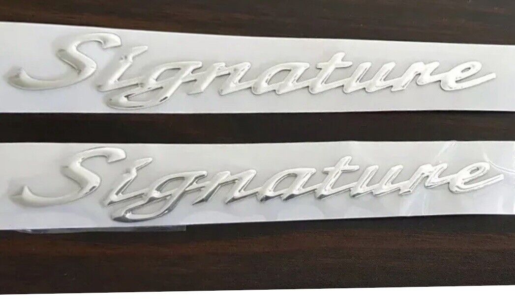Signature Chrome Script Badge X 2   For HSV Clubsport Senator Grange Maloo