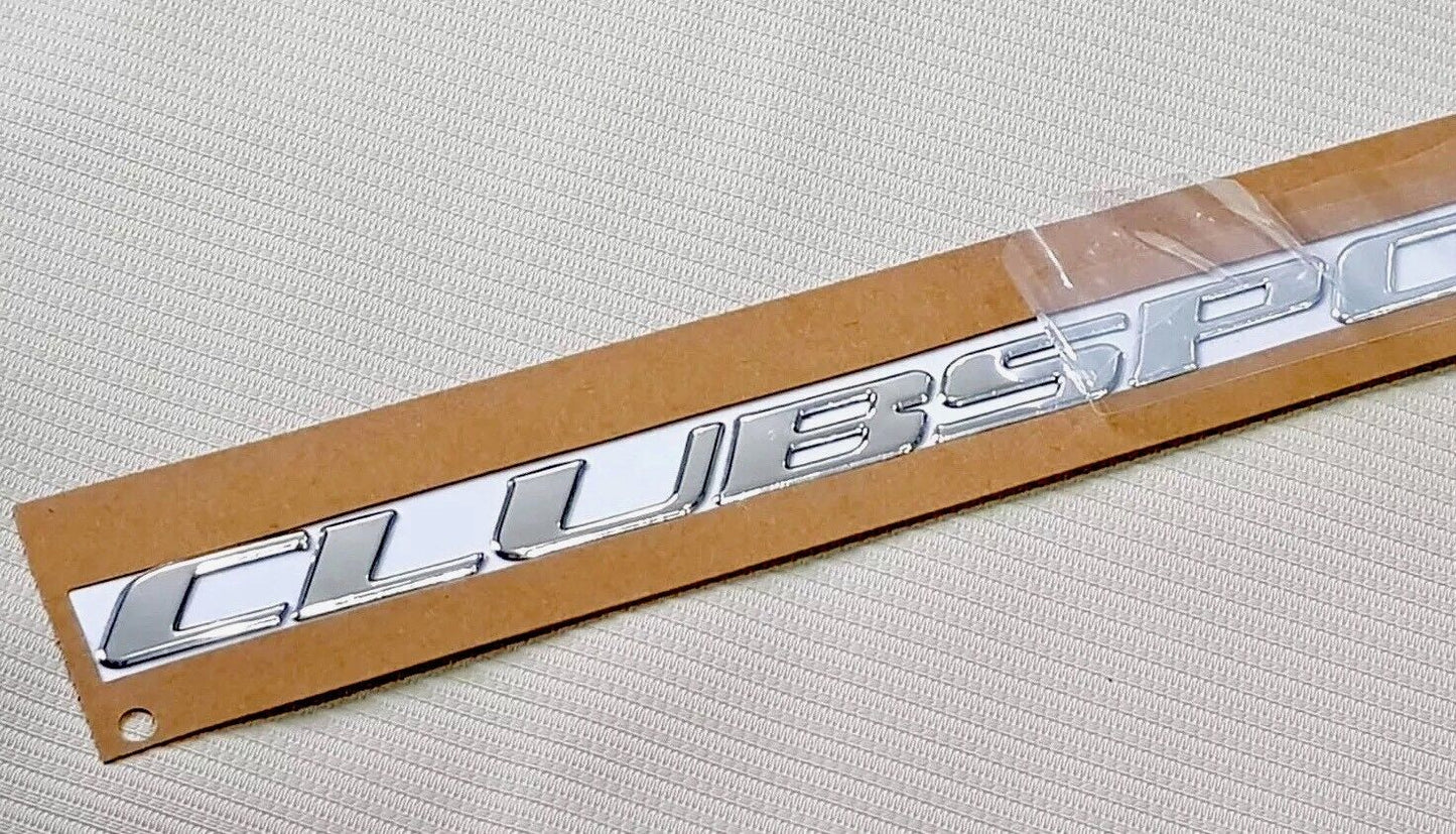 Chrome CLUBSPORT Script Badge For HSV VY VZ with Self Adhesive Back High Quality