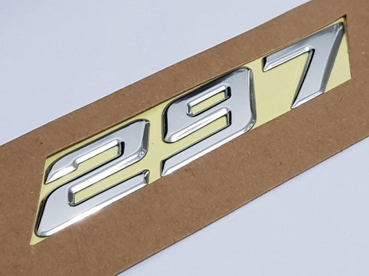 VZ HSV 297 Chrome Script Badge  For Clubsport Senator Grange
