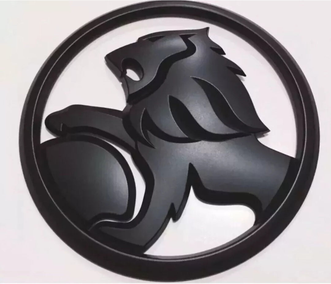 Lion Badge 130mm Matt Black Edition For Holden SS SSV SV6 VF Commodore