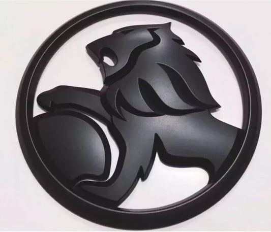 Lion Badge 130mm Matt Black Edition For Holden SS SSV SV6 VF Commodore